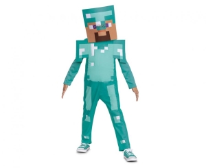 Strój Steve Diamond- Minecraft (licencja) rozm. M (7-8 lat)