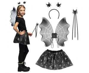 Strój dla dzieci Skrzydlata Pajęczyca (spódnica opaska różdżka skrzydła)
