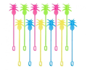 #ZI Mieszadełko plastikowe Ananas 4 kolory 23 5 cm 12 szt