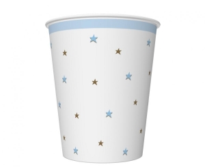 Kubeczki pap. Baby Shower Blue 250 ml 8 szt