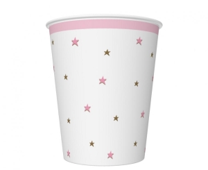 Kubeczki pap. Baby Shower Pink 250 ml 8 szt