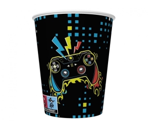 Kubeczki pap. Play Joystick Pad 250 ml 8 szt