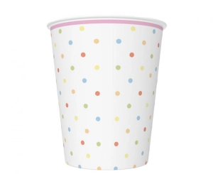 Kubeczki pap. Sweet Unicorn with Pastel Dots 250 ml 8 szt