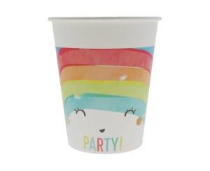 Kubeczki papierowe (WM) Rainbow Party 200 ml 8 szt