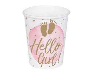 Kubeczki papierowe 'Hello Girl!' 250 ml 10 szt