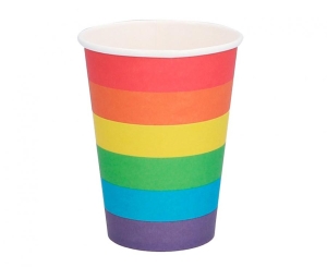 Kubeczki papierowe Rainbow 250 ml 8 szt