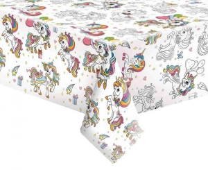 Obrus papierowy Colourful Unicorns 120 x 180 cm