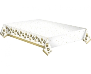 Obrus papierowy DAISY OD01 120 cm x 180 cm Gwiazdka nr Grafika - Bombki Szkoła Śnieżynki Tradycja Złote