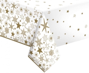Obrus papierowy Gold Stars 120x 180 cm 1 szt