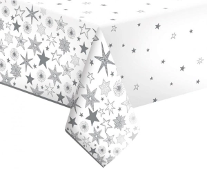 Obrus papierowy Silver Stars 120x 180 cm 1 szt