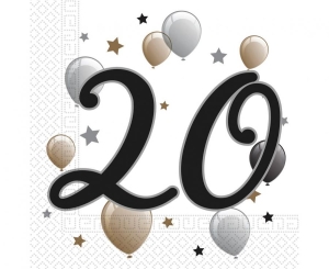 Serwetki papierowe "Balloons - 20" rozm. 33 x 33 cm 20 szt