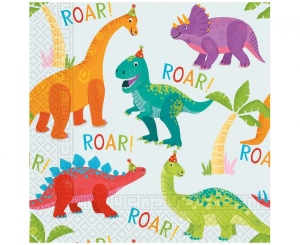 Serwetki papierowe 33 cm x 33 cm DINO PARTY 20 szt
