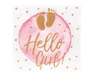 Serwetki papierowe 'Hello Girl!' 33 x 33 cm 20 szt