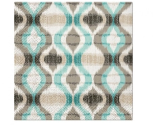 Serwetki papierowe PAW African vibe (turquoise) 33 cm x 33 cm 20 szt