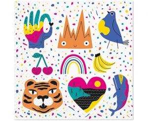 Serwetki papierowe PAW Przyjacielskie bazgroły 33 cm x 33 cm 20 szt