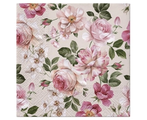 Serwetki papierowe PAW Roses Glory (cream) 33 xm x 33 cm 20 szt