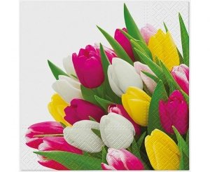 Serwetki papierowe PAW Tulipany 33 cm x 33 cm 20 szt