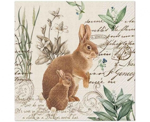 Serwetki papierowe PAW Wielkanoc Zając wielkanocny 33 cm x 33 cm 20 szt