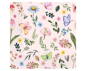 Serwetki papierowe Pink Butterfly 25x25 cm 20 szt