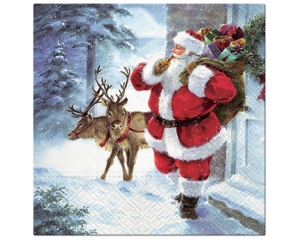 Serwetki papierowe Santa is coming 33 cm x33 cm 20 szt