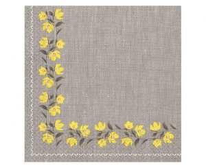 Serwetki papierowe Texture Yellow Flowers rozm. 33 x 33 cm 20 szt