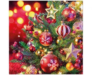 Serwetki PAW wzorzyste Baubles and Stars 33 xm x 33 cm 20 szt