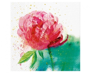 Serwetki Peony Watercolor 33 cm x 33 cm 20 pcs.