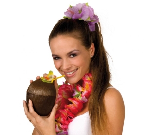 Kubek kokosowy ze słomką