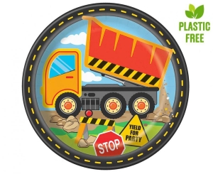 Talerzyki papierowe BUDOWA 23 cm 8 szt