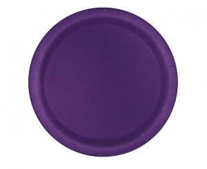 Talerzyki papierowe fioletowe 23 cm 8 szt