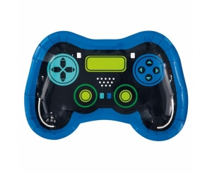 Talerzyki papierowe Gamer 23 cm 8 szt