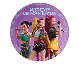 Talerzyki papierowe K-POP DEMON HUNTERS 20 cm 8 szt
