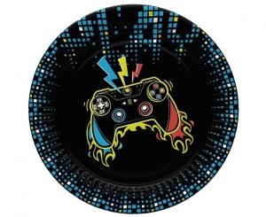 Talerzyki papierowe Play Joystick Pad 18 cm 8 szt