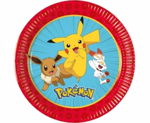 Talerzyki papierowe Pokemon 20 cm 8 szt