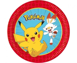 Talerzyki papierowe Pokemon 23 cm 8 szt