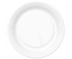 Talerzyki papierowe White 18 cm 20 szt
