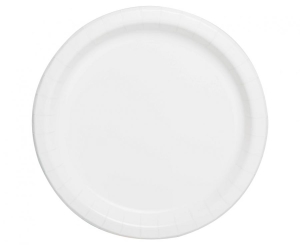 Talerzyki papierowe białe 18 cm 8 szt