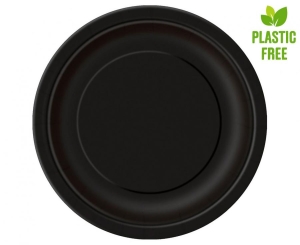 Talerzyki papierowe czarne rozm. 23 cm 8 szt