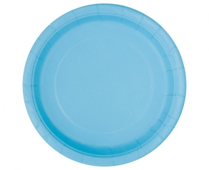 Talerzyki papierowe jasnoniebieskie 18 cm 8 szt
