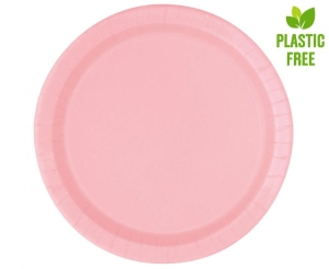 Talerzyki papierowe jasnoróżowy 23 cm 8 szt