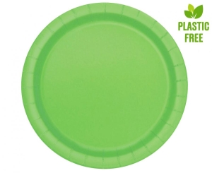 Talerzyki papierowe limonkowe 23 cm 8 szt