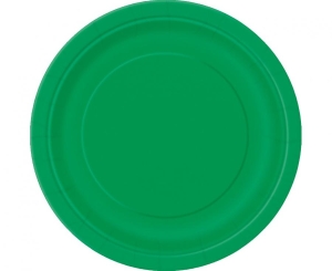 Talerzyki papierowe zielone 18 cm 8 szt