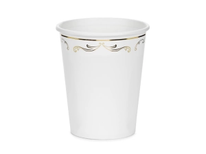 Kubeczki z ornamentem biały 220 ml