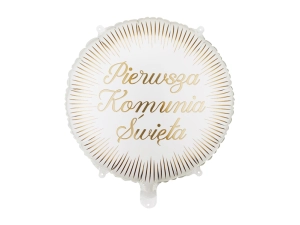 Balon foliowy pastylka Pierwsza komunia święta  35 cm x 35 cm