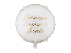 Balon foliowy pastylka Pierwsza komunia święta  35 cm x 35 cm