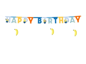 Baner Happy Birthday Minionki 50x153 cm