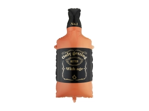Balon foliowy Whisky 34x86 cm pomarańczowo-czarny