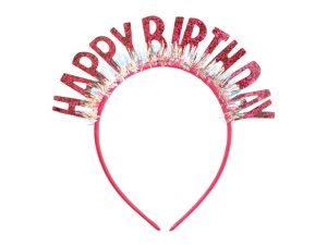 Opaska Happy Birthday 18x18 cm różowy
