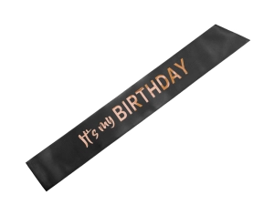 Szarfa It’s my birthday 79x9.4 czarny