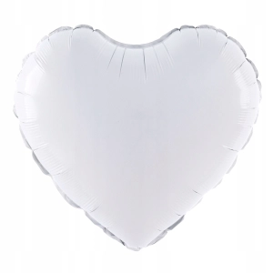 Balon foliowy Serce biały 45 cm